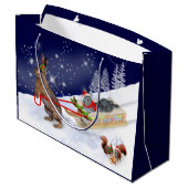 Sleigh Ride Gift-tas Groot Cadeauzakje (Achterkant Gekanteld)