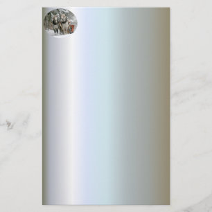 Sleigh Ride in het Snowy Forest Briefpapier