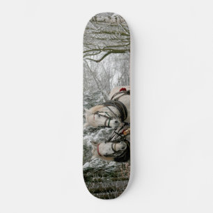 Sleigh Ride in het Snowy Forest Persoonlijk Skateboard