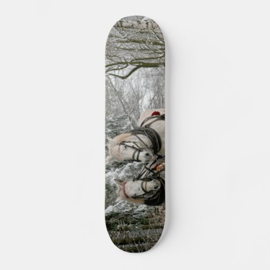 Sleigh Ride in het Snowy Forest Persoonlijk Skateboard (Voorkant)