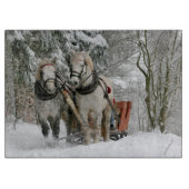 Sleigh Ride in het Snowy Forest Snijplank (Voorkant)