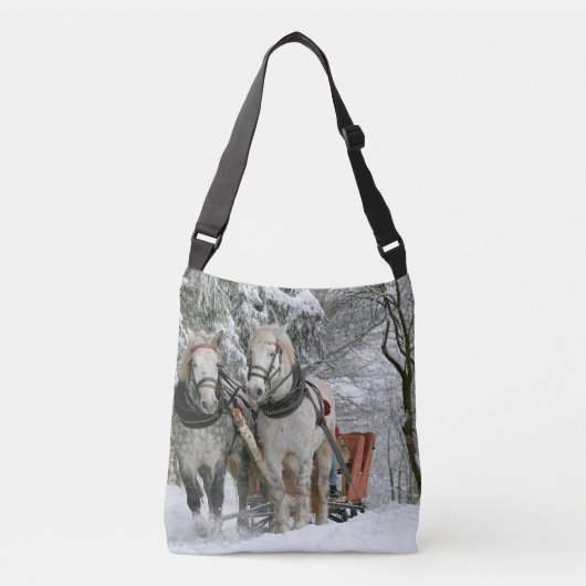 Sleigh Ride in Winter Wonderland Crossbody Tas (Voorkant)