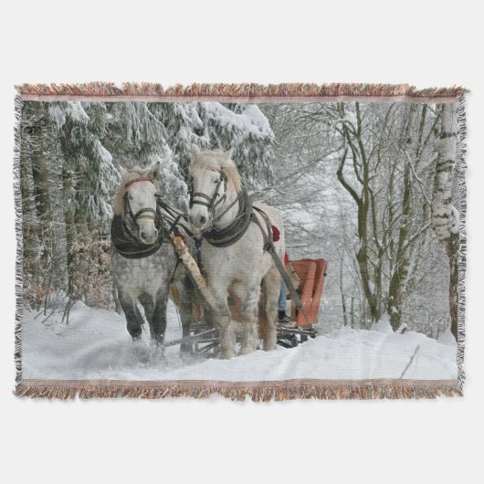 Sleigh Ride in Winter Wonderland Deken (Voorkant)