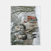 Sleigh Ride in Winter Wonderland Fleece Deken (Voorkant)