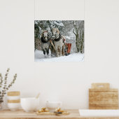 Sleigh Ride in Winter Wonderland Poster (Keuken)