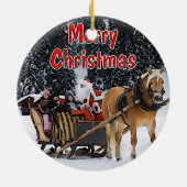 Sleigh Ride Keramisch Ornament (Achterkant)