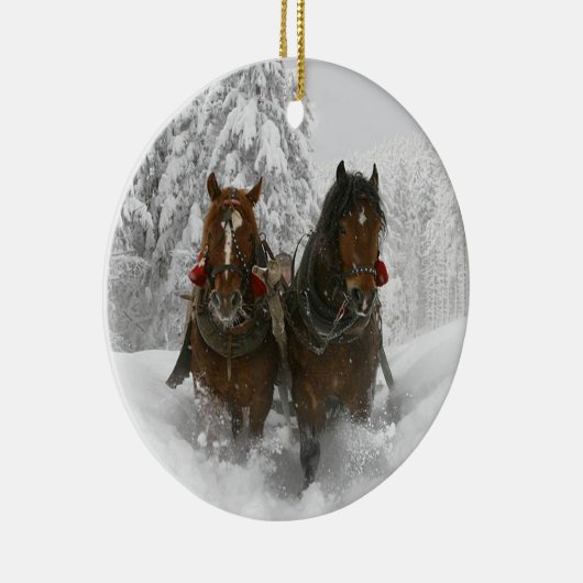 Sleigh Ride Keramisch Ornament (Rechts)