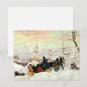 Sleigh Ride Painting Briefkaart (Voorkant / Achterkant)
