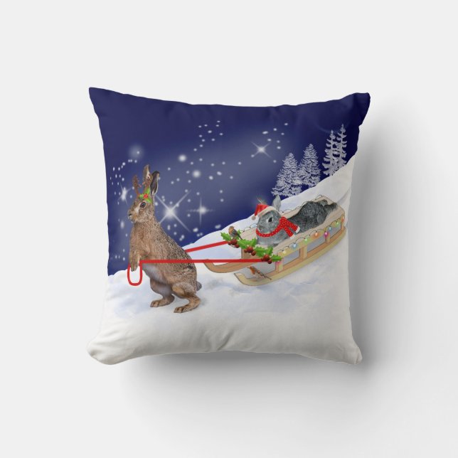 Sleigh Ride Pillow Kussen (Voorkant)