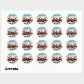 Sleigh Ride Ronde Sticker (Vel)