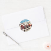 Sleigh Ride Ronde Sticker (Envelop)
