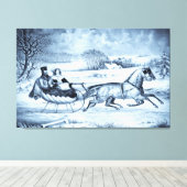 "Sleigh Ride" (seleniumtoon) gewikkeld canvas prin Afdruk (Insitu (Houten vloer))