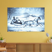 "Sleigh Ride" (seleniumtoon) gewikkeld canvas prin Afdruk (Insitu (Woonkamer))