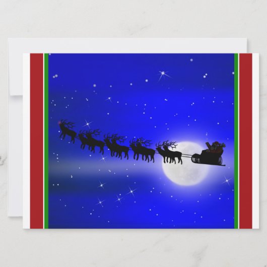 Sleigh Ride Silhouette Kaart (Voorkant)