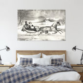 "Sleigh Ride" verpakt canvas print (Insitu (Slaapkamer))