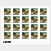 Sleigh Ride Vierkante Sticker (Vel)