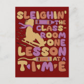 Sleigh Rides Beste Leraar Cadeaus voor Kerstmis Briefkaart (Voorkant)