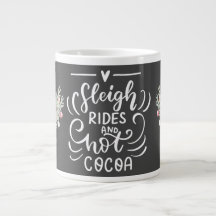 Sleigh Rides en Hot Cacao Kerst Grijs