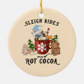 Sleigh Rides en Hot Cocoa – Scandinavische Gnoom Keramisch Ornament (Achterkant)