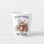 Sleigh Rides en Hot Cocoa – Scandinavische Gnoom Latte Mok (Voorkant)