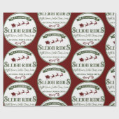 Sleigh Rides Kerstmis Cadeaupapier (Vlak)