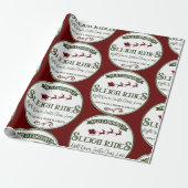 Sleigh Rides Kerstmis Cadeaupapier (Uitgerold)
