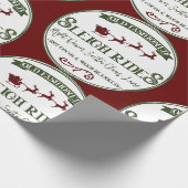 Sleigh Rides Kerstmis Cadeaupapier (Hoek)
