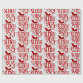 Sleigh Rides Typography Patroon Cadeaupapier (Vlak)