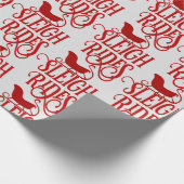 Sleigh Rides Typography Patroon Cadeaupapier (Hoek)