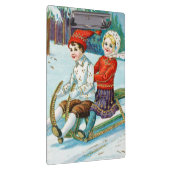 Sleigh riding at Christmas time Klembord (Rechts)