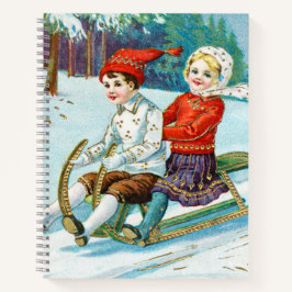 Sleigh riding at Christmas time Notitieboek