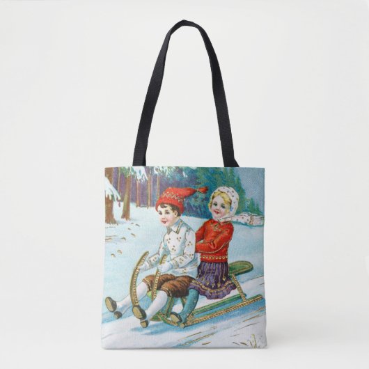Sleigh riding at Christmas time Tote Bag (Voorkant)