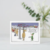 "Sleigh Security" Funny Christmas-Cartoon Briefkaart (Staand voorkant)