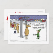 "Sleigh Security" Funny Christmas-Cartoon Briefkaart (Voorkant / Achterkant)