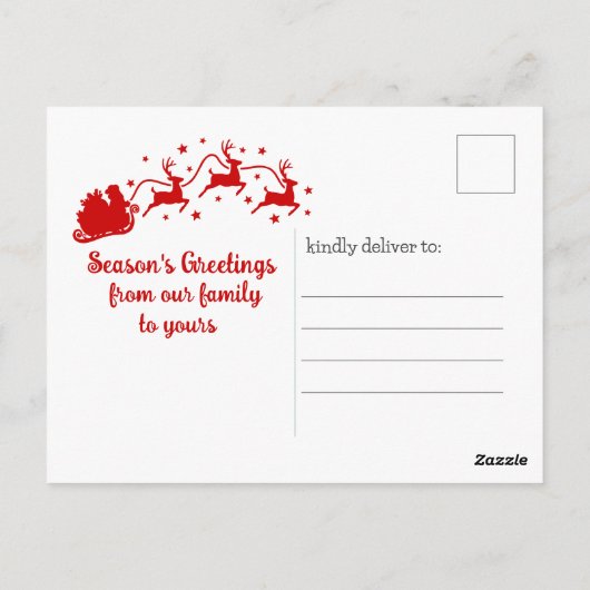 "Sleigh Security" Funny Christmas-Cartoon Briefkaart (Achterkant)
