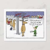"Sleigh Security" Funny Christmas-Cartoon Briefkaart (Voorkant)