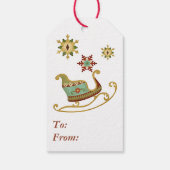 Sleigh Snowflake Holiday Cadeaulabel (Achterkant)
