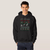 Sleigh the Patriarchy Feminist Meme Ugly Hoodie (Voorkant volledig)