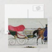 Sleigh van paard briefkaart (Voorkant / Achterkant)