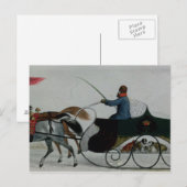 Sleigh van paard briefkaart (Voorkant / Achterkant)