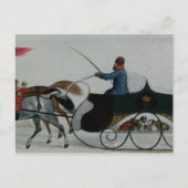 Sleigh van paard briefkaart (Voorkant)