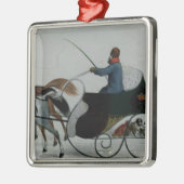 Sleigh van paard metalen ornament (Links)