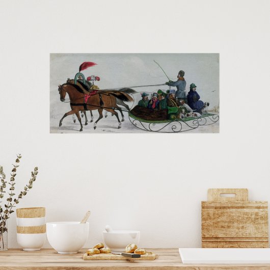 Sleigh van paard poster (Keuken)