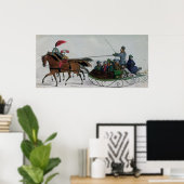 Sleigh van paard poster (Thuiskantoor)