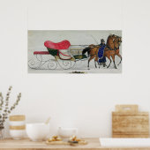 Sleigh van paard poster (Keuken)