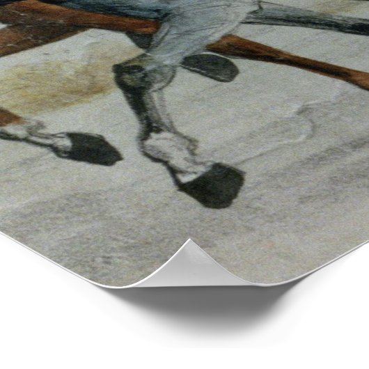 Sleigh van paard poster (Hoek)