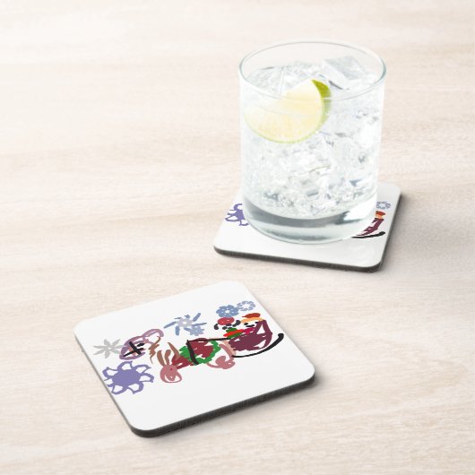  Sleigh winter  Bier Onderzetter (Rechterzijde)