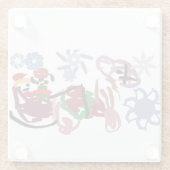  Sleigh winter  Glazen Onderzetter (Achterkant)