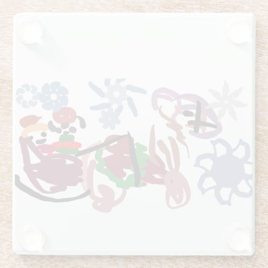 Sleigh winter Glazen Onderzetter (Achterkant)