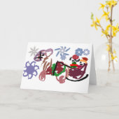  Sleigh winter  Kaart (Gele Bloem)